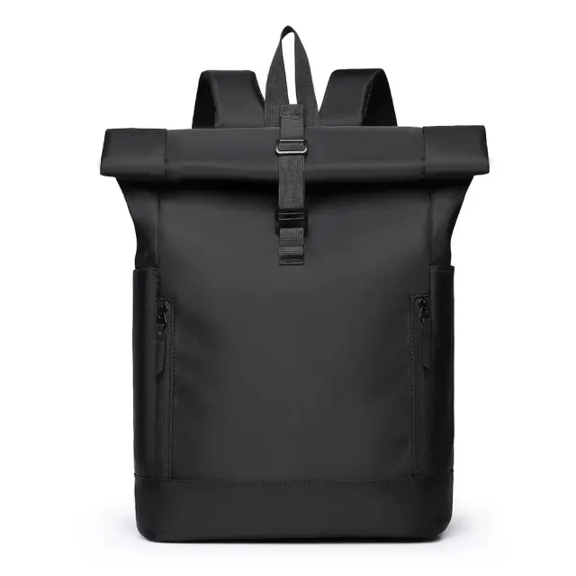 Unisex Canvas Roll-Top Laptop Backpack