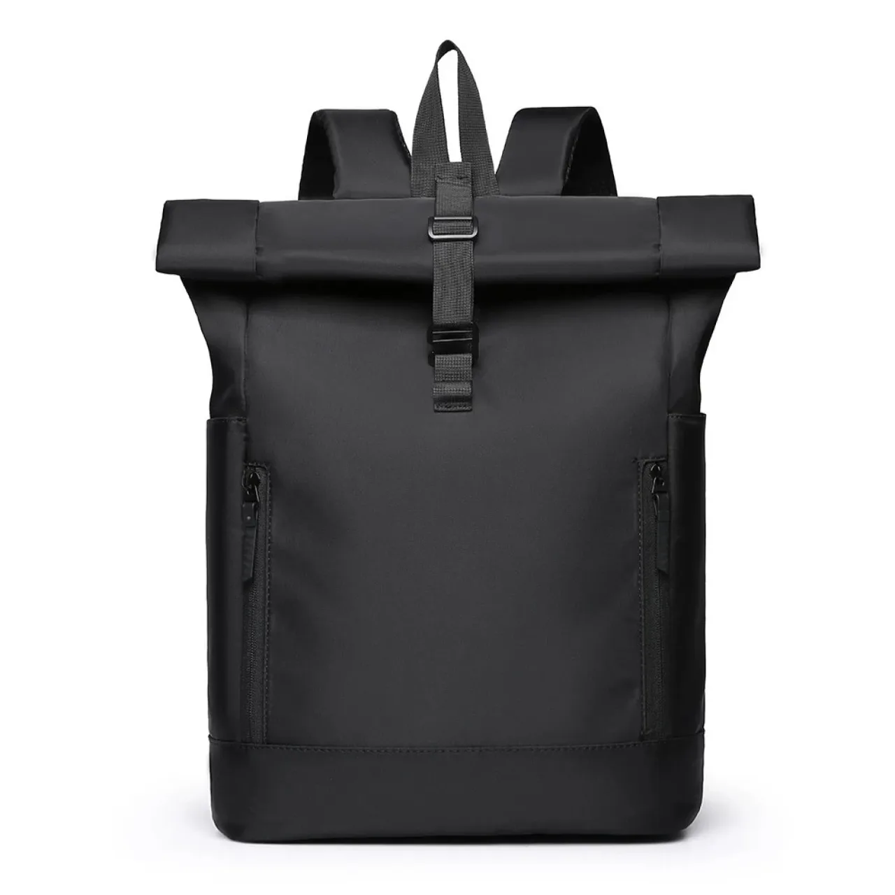 Unisex Canvas Roll-Top Laptop Backpack