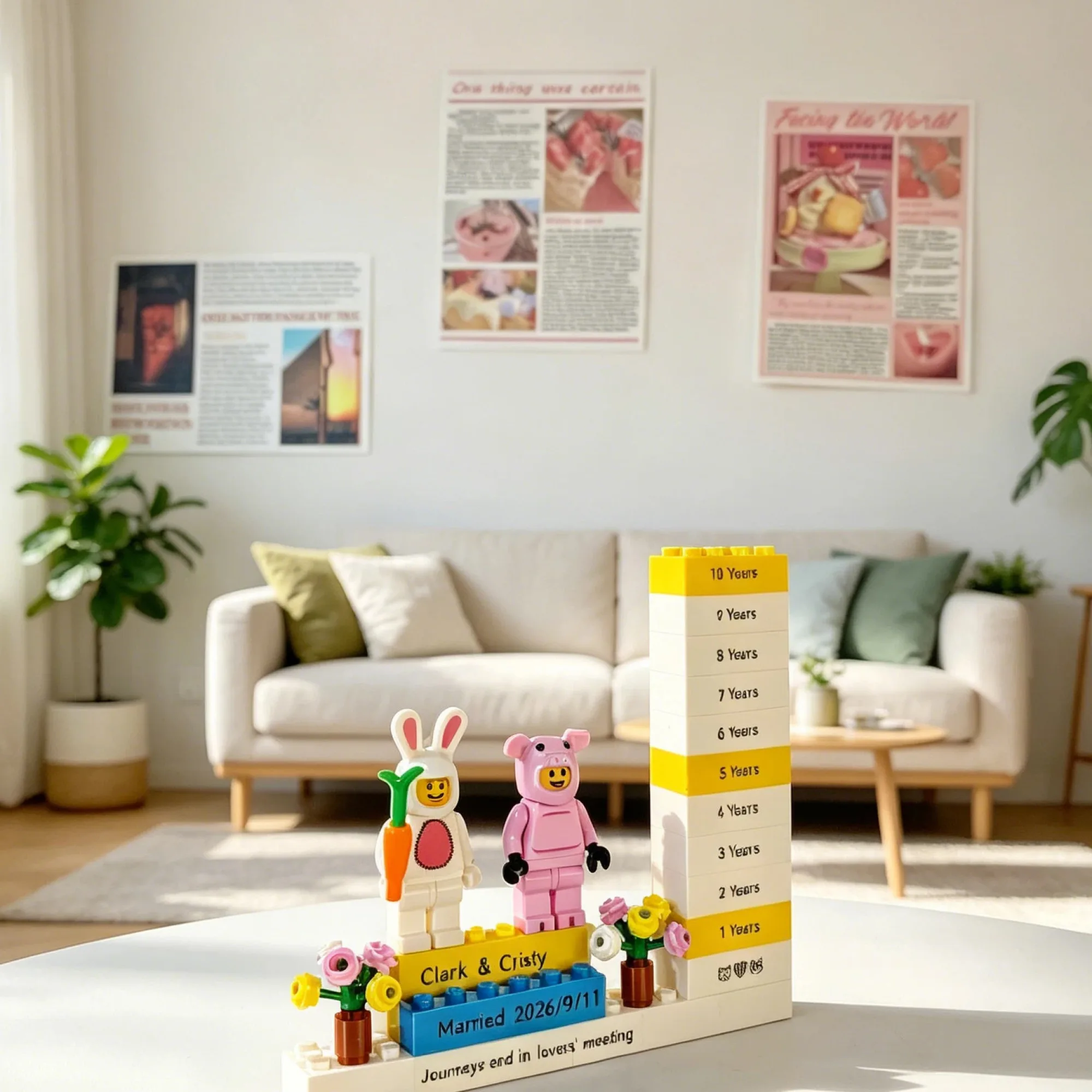 Interlocking Building Block Set for Commemorative Occasions