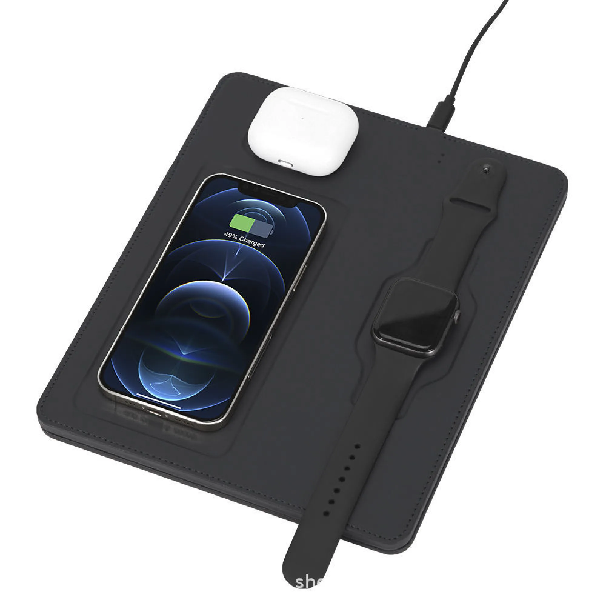 Three-in-One Wireless Charging Mouse Pad with Wrist Rest thumbnail 3
