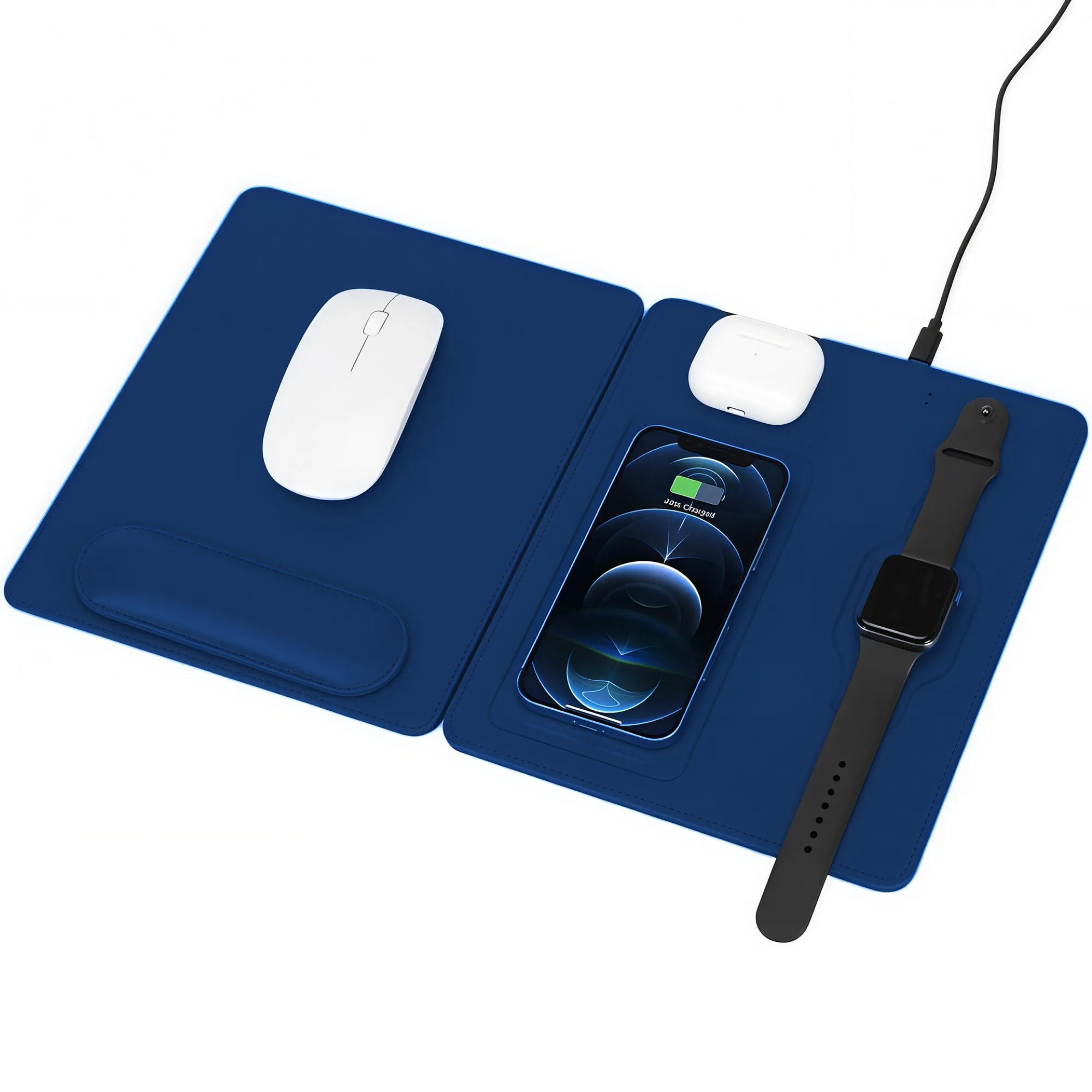 Three-in-One Wireless Charging Mouse Pad with Wrist Rest thumbnail 7