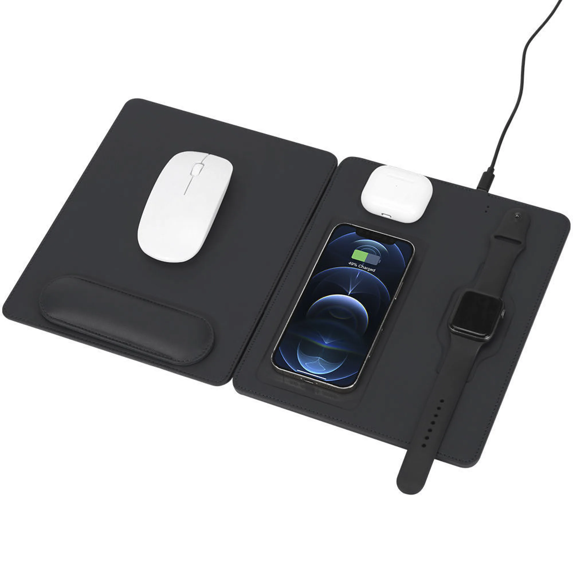 Three-in-One Wireless Charging Mouse Pad with Wrist Rest thumbnail 8