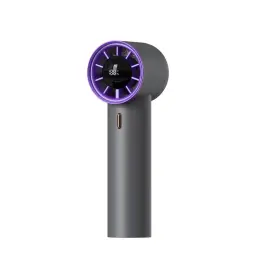 Handheld Turbo Fan with Digital Display, 2000mAh, ABS, Gray/Green/White thumbnail 6