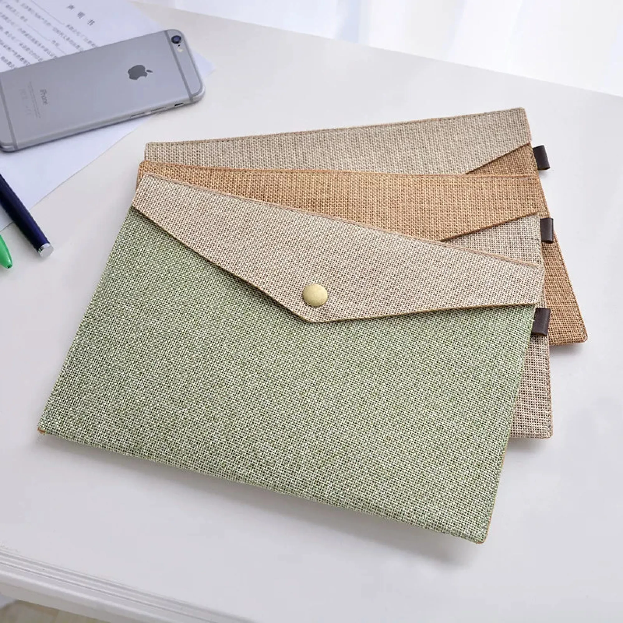 Anti-Moth Felt Document Bag with Magnetic Buckle, A4 and A5 Sizes