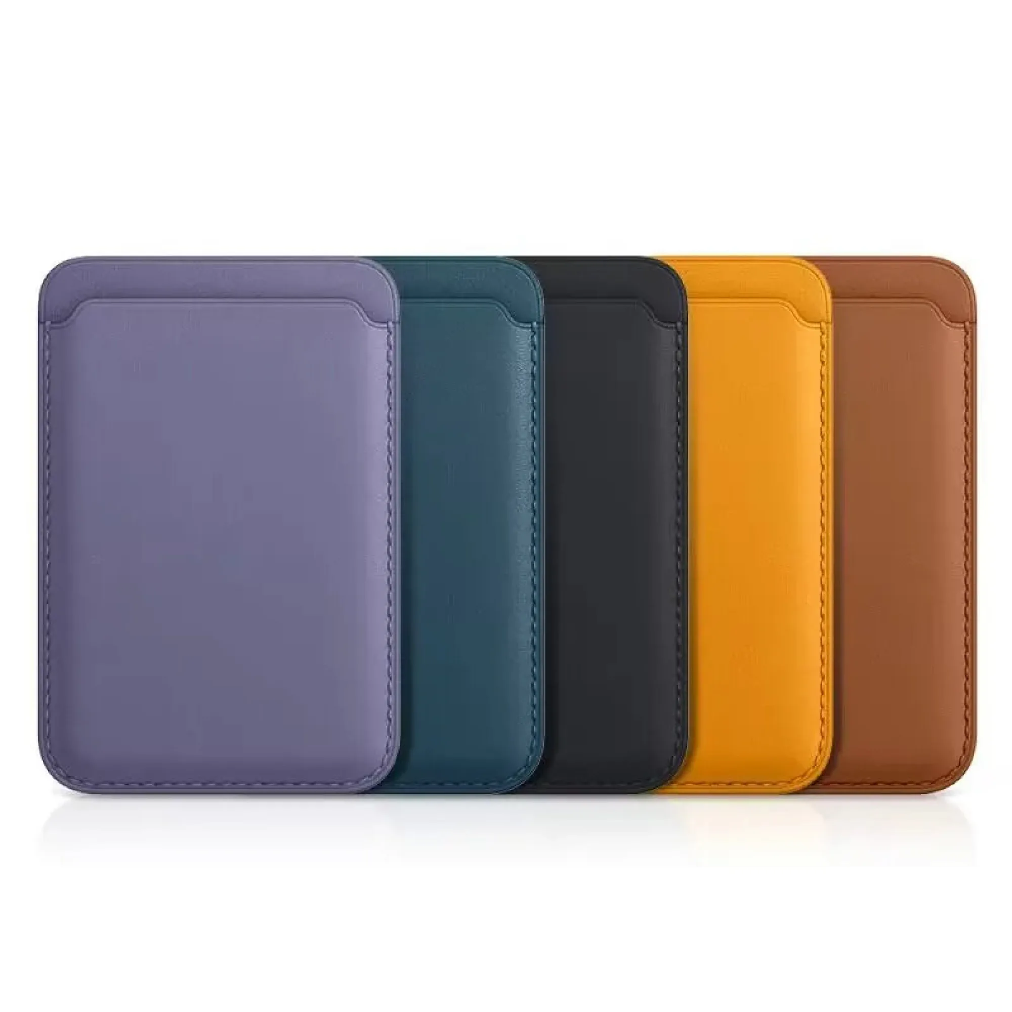 MagSafe Magnetic Leather Card Holder Case for iPhone 12-17 Series