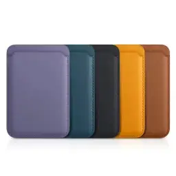 MagSafe Magnetic Leather Card Holder Case for iPhone 12-17 Series thumbnail 1