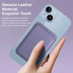 MagSafe Magnetic Leather Card Holder Case for iPhone 12-17 Series thumbnail 3