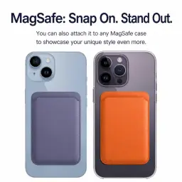MagSafe Magnetic Leather Card Holder Case for iPhone 12-17 Series thumbnail 5