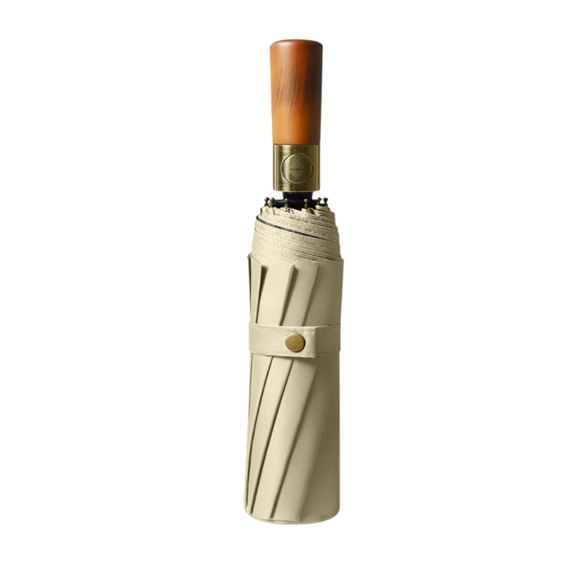 Automatic Three-Fold Umbrella with Wood Handle, 10-Rib and 12-Rib Options thumbnail 5