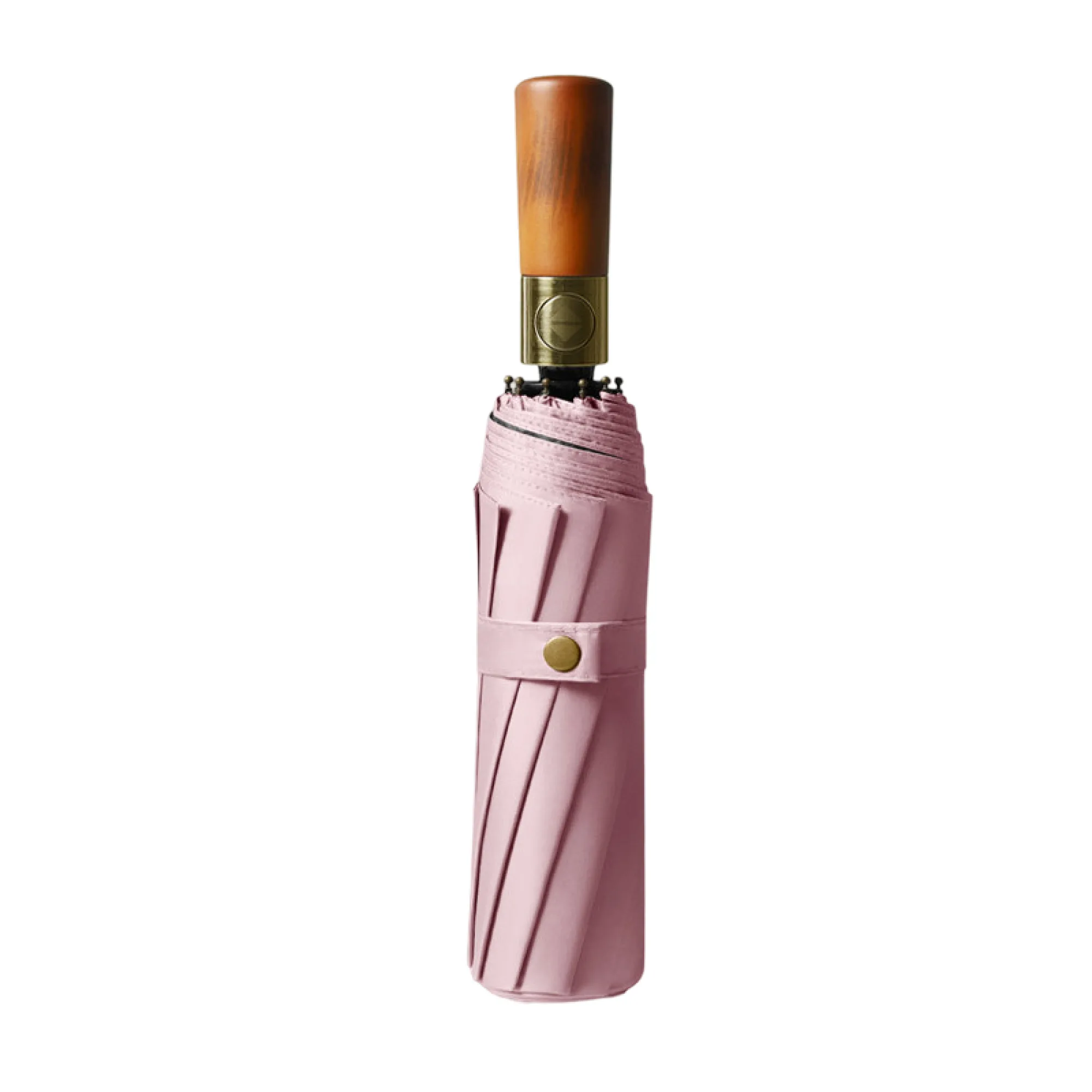 Automatic Three-Fold Umbrella with Wood Handle, 10-Rib and 12-Rib Options thumbnail 8
