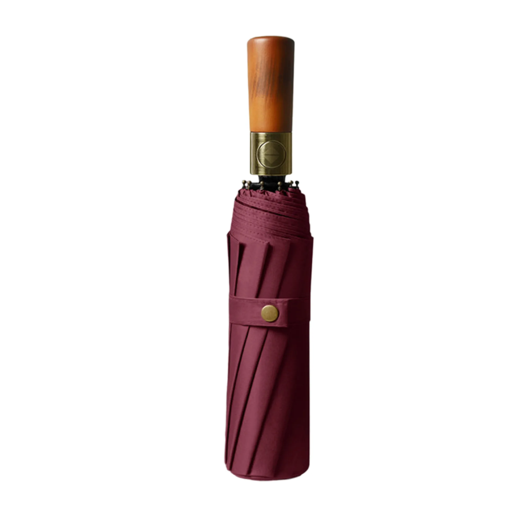 Automatic Three-Fold Umbrella with Wood Handle, 10-Rib and 12-Rib Options thumbnail 9