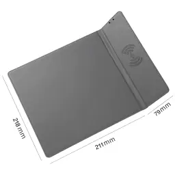 Wireless Charging Mouse Pad with Phone Stand, 15W, PU Leather thumbnail 8