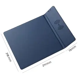Wireless Charging Mouse Pad with Phone Stand, 15W, PU Leather thumbnail 10