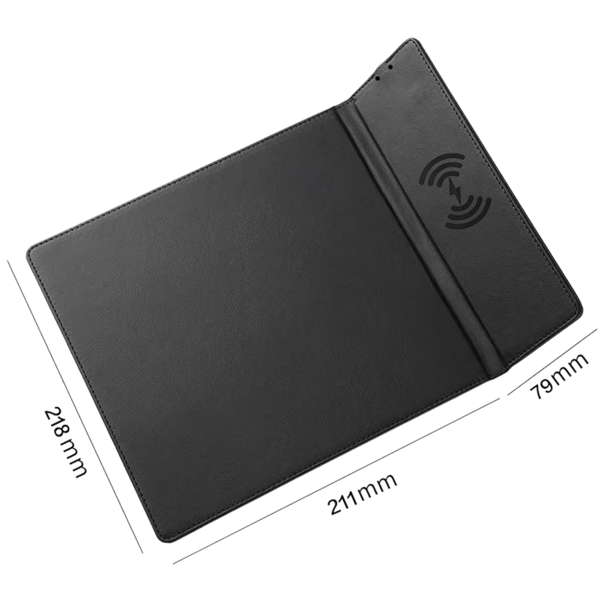 Wireless Charging Mouse Pad with Phone Stand, 15W, PU Leather thumbnail 7