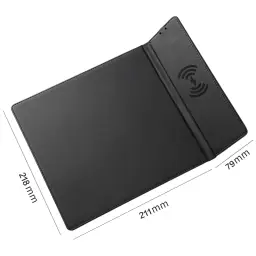 Wireless Charging Mouse Pad with Phone Stand, 15W, PU Leather thumbnail 7