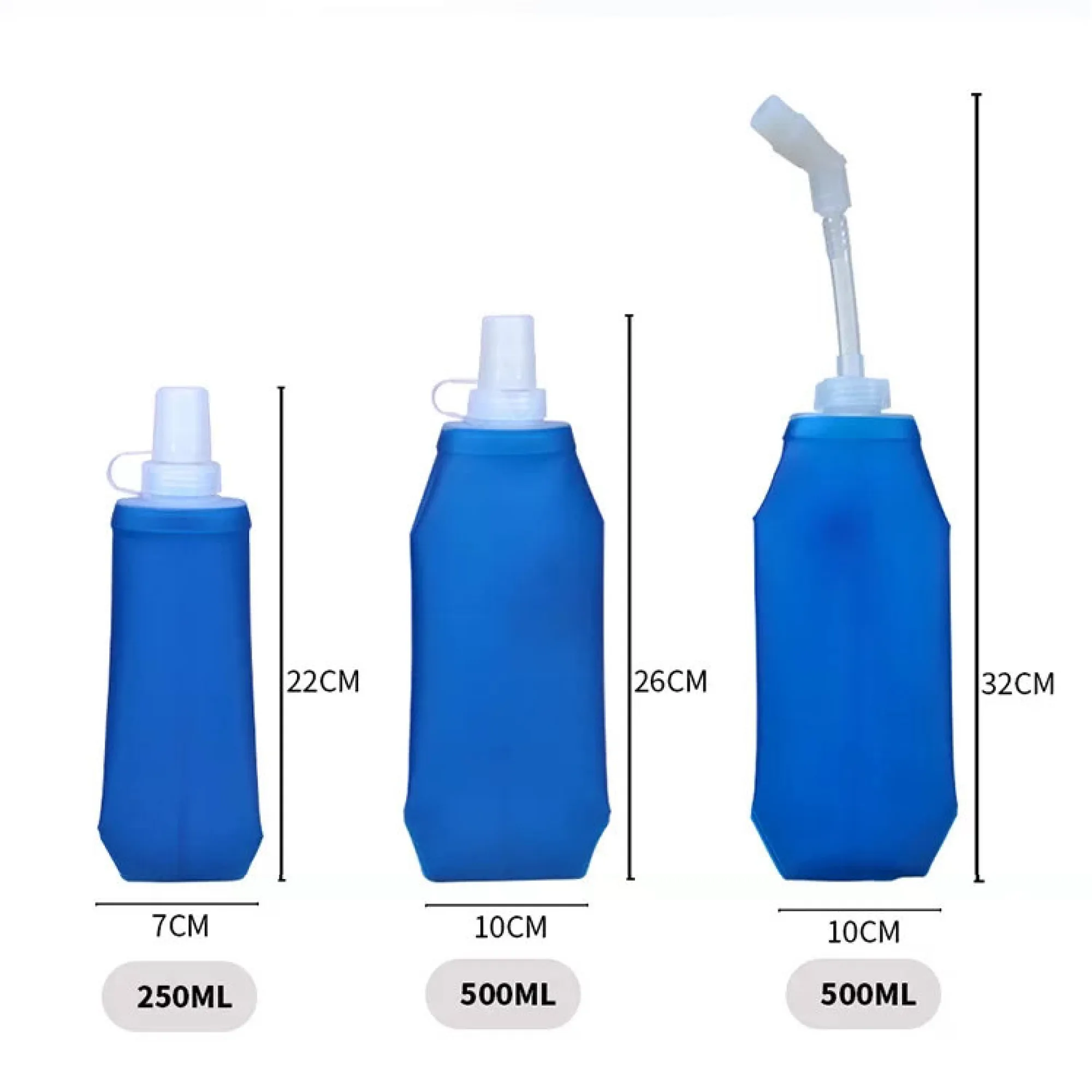 Collapsible Squeeze Water Bottle with Bite Valve thumbnail 6
