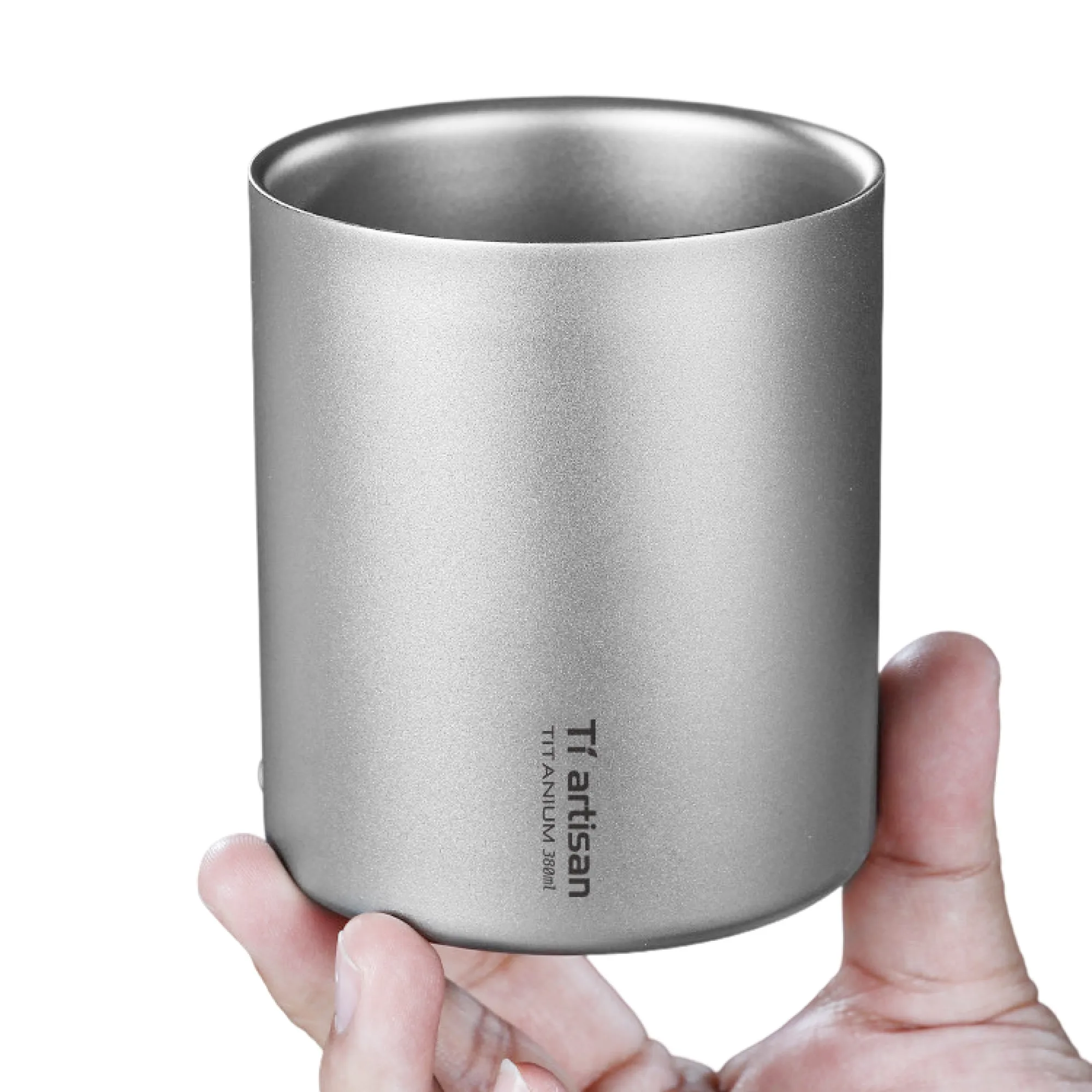 Pure Titanium Double-layer Coffee Cup 380ml — View 1