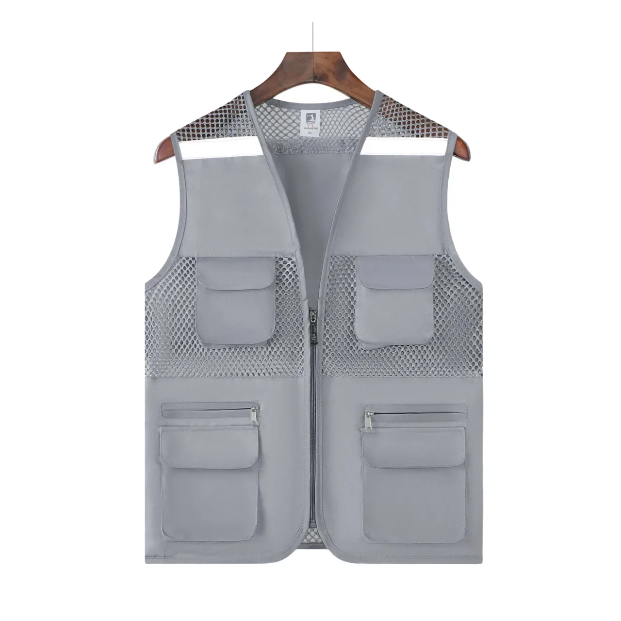 Reflective Mesh Safety Vest with Multi-Pockets