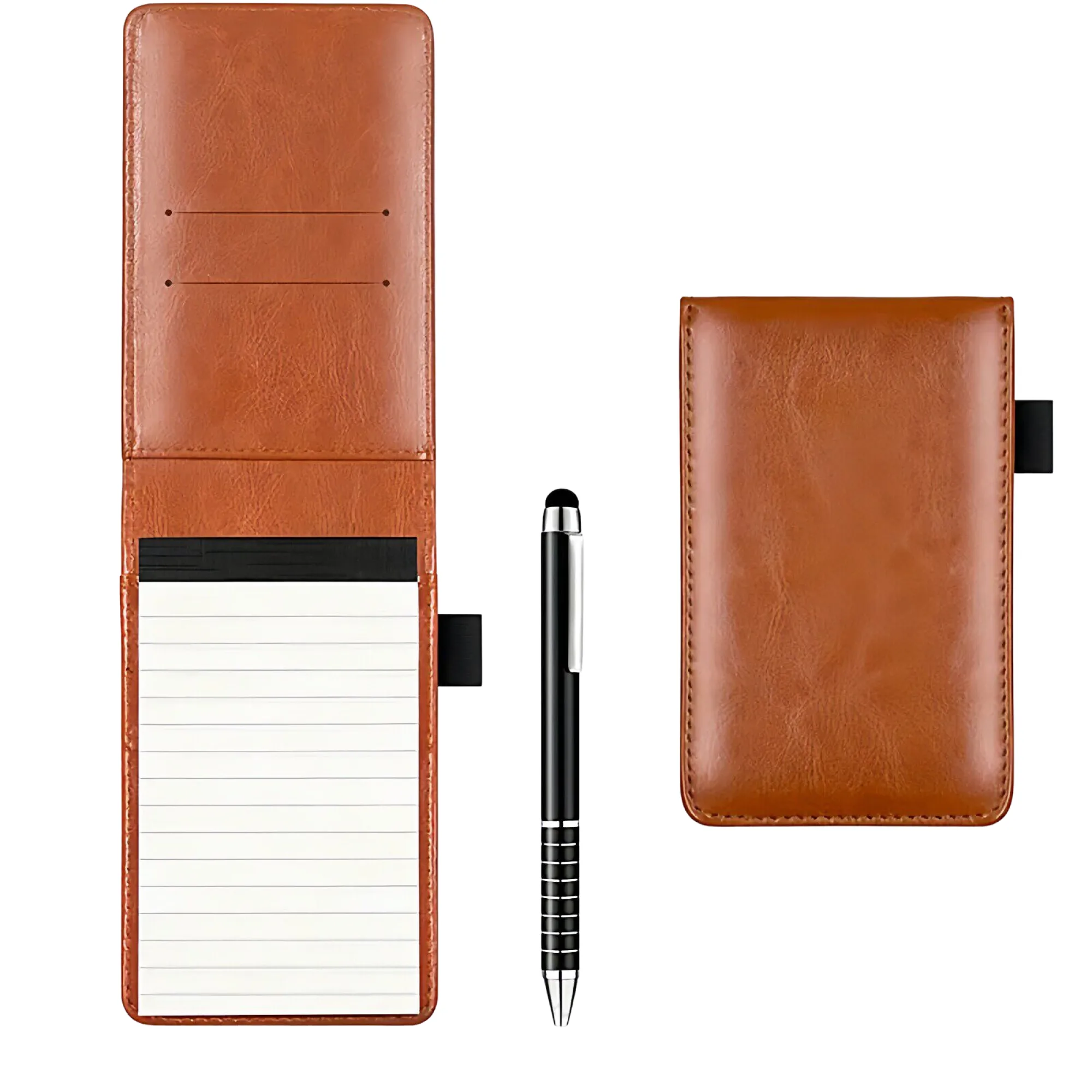 A7 PU Leather Ring-Binder Pocket Notebook with Metal Pen thumbnail 8