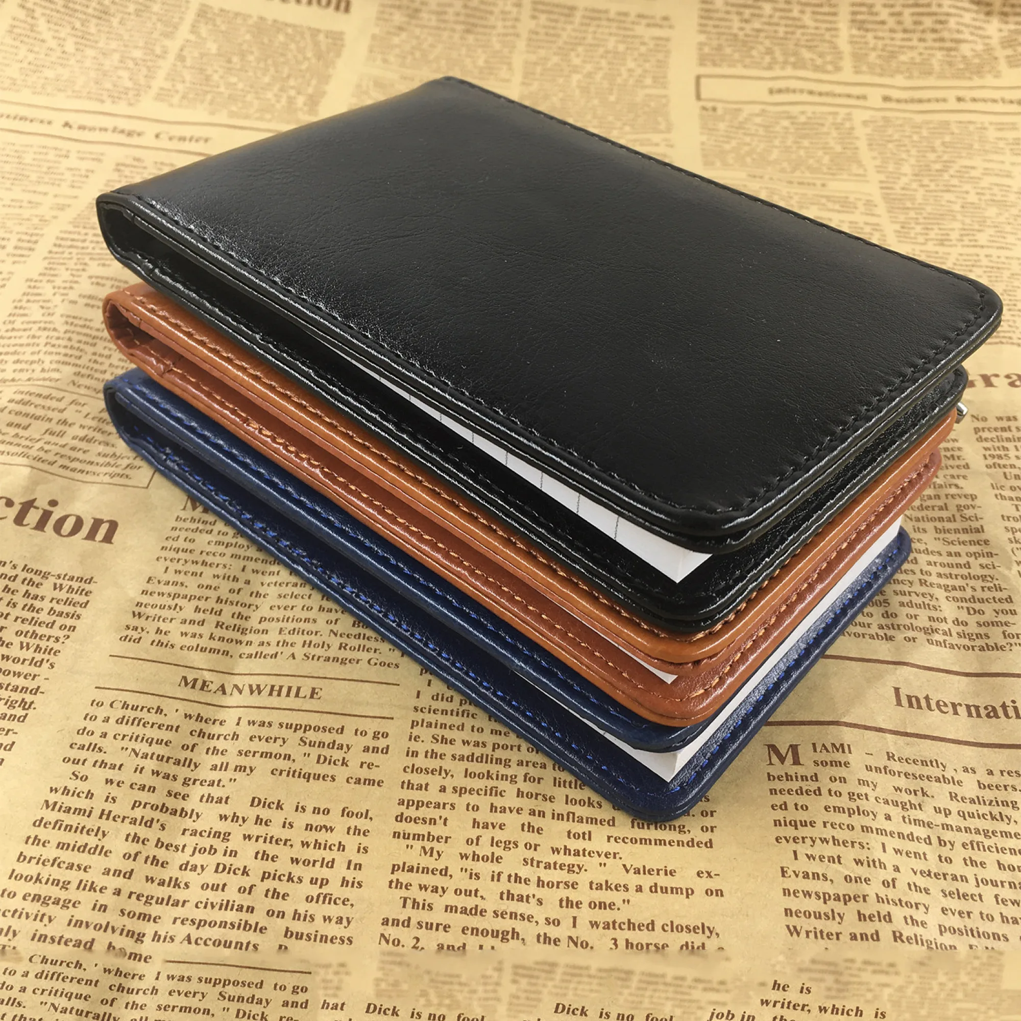 A7 PU Leather Ring-Binder Pocket Notebook with Metal Pen thumbnail 3