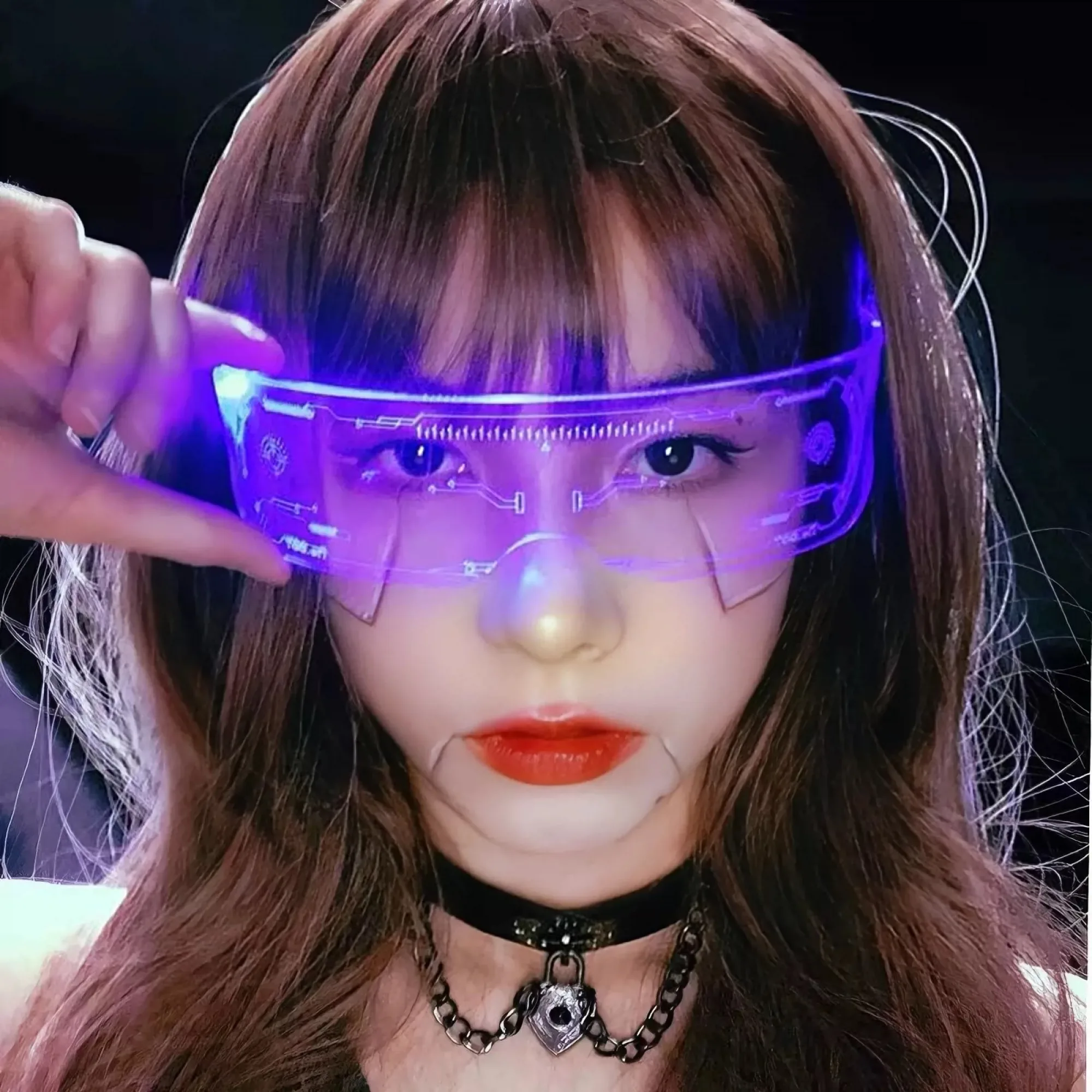 LED Glow Glasses with Seven-Color Lighting