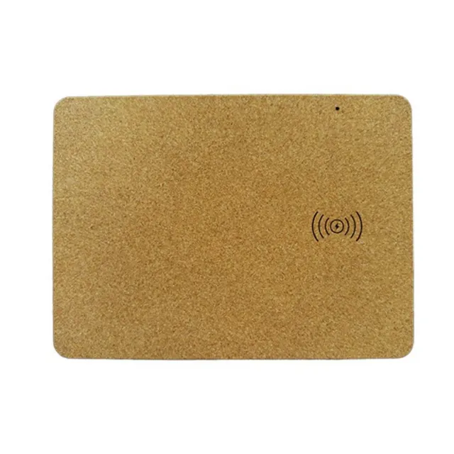 15W Wireless Charging Mouse Pad with Cork Surface