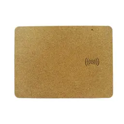 15W Wireless Charging Mouse Pad with Cork Surface thumbnail 1