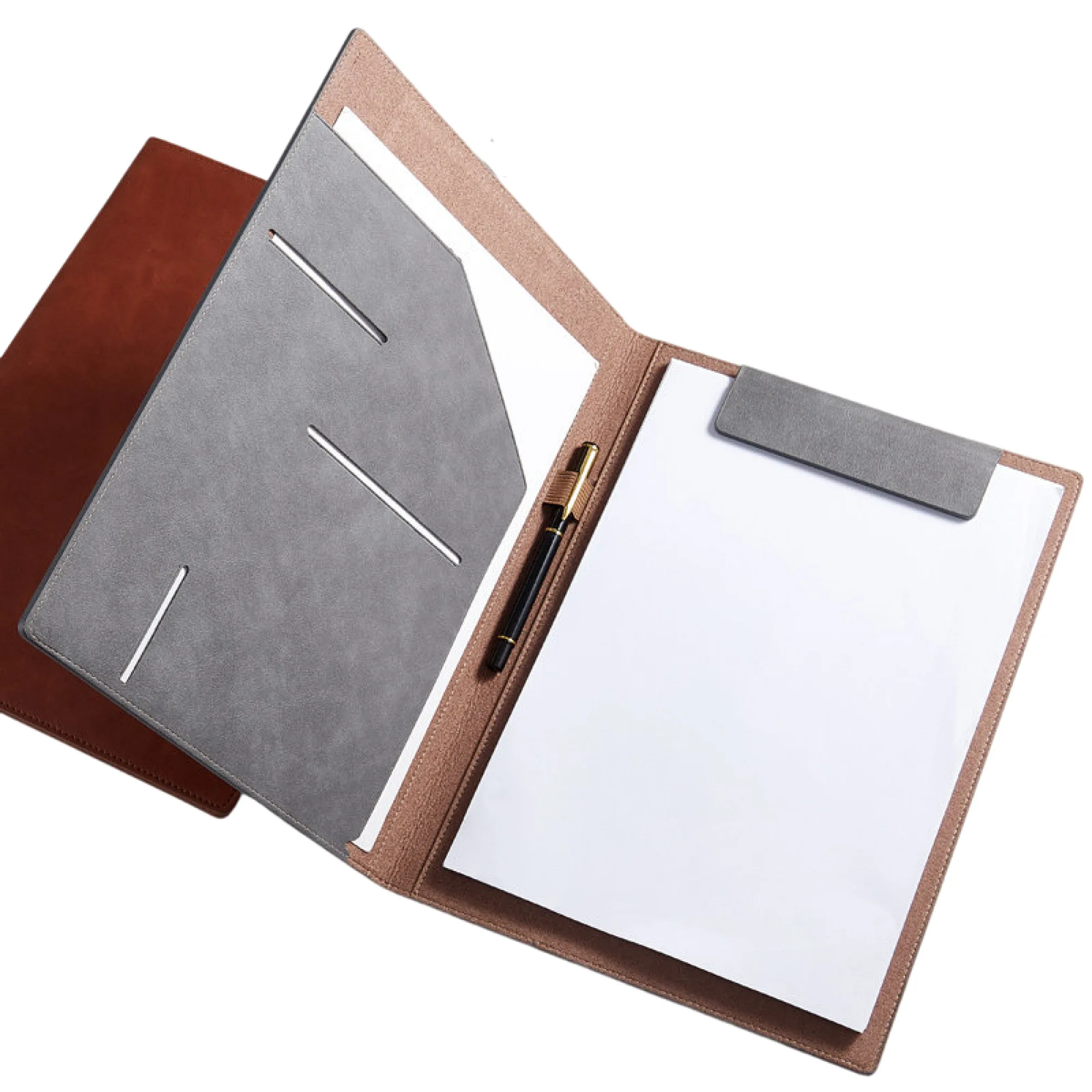 A4 Magnetic Clip Folder with Document Storage — View 1