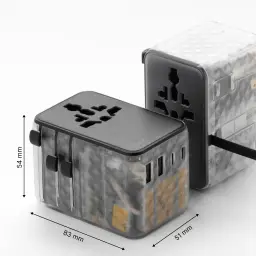 TEGIC 70W Universal Travel Adapter with Retractable Cable thumbnail 9