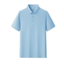 Ice Silk Polo Shirts with Turn-Down Collar, Short Sleeve, Multiple Styles thumbnail 18