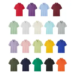 Ice Silk Polo Shirts with Turn-Down Collar, Short Sleeve, Multiple Styles thumbnail 5