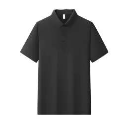Ice Silk Polo Shirts with Turn-Down Collar, Short Sleeve, Multiple Styles thumbnail 1