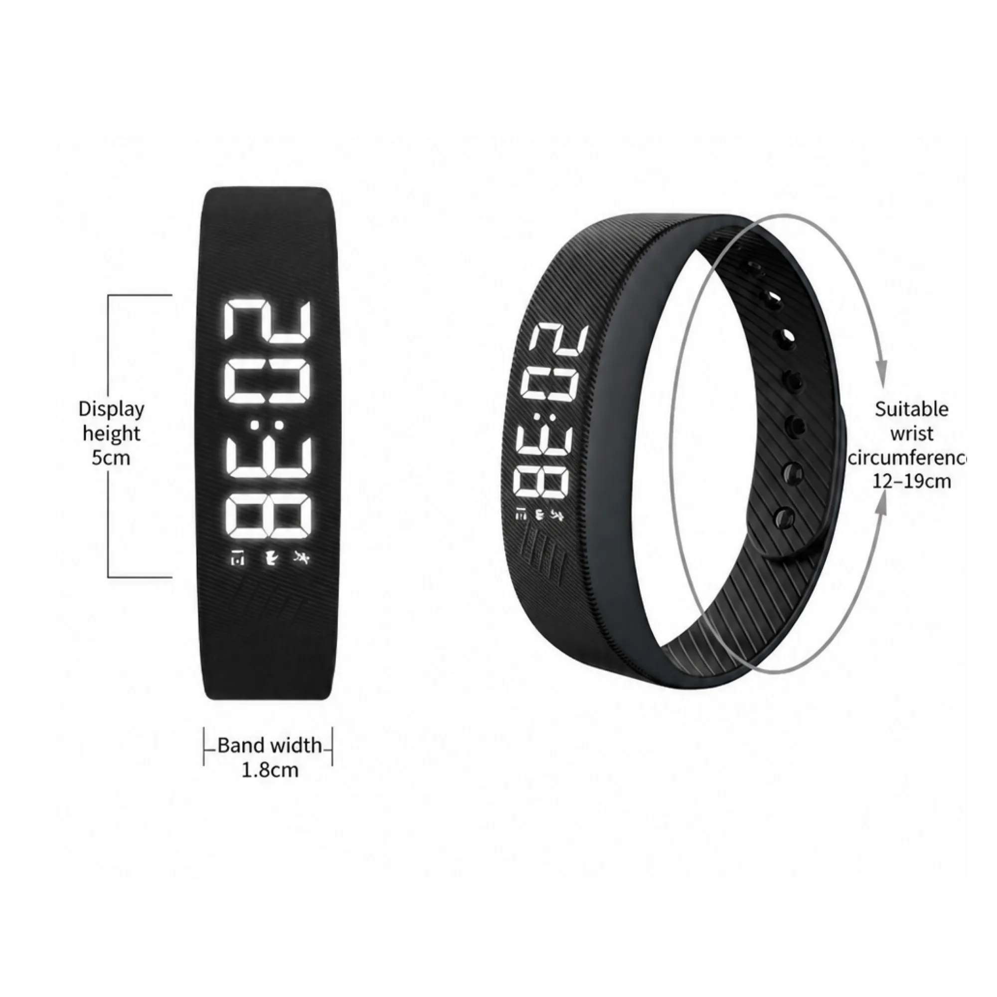 Multifunctional Sports Wristband Watch with Digital Display and Vibration Alarm thumbnail 6