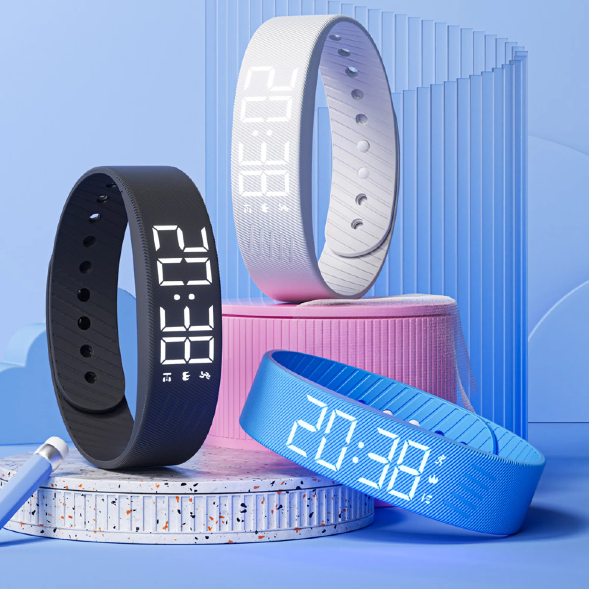 Multifunctional Sports Wristband Watch with Digital Display and Vibration Alarm thumbnail 4