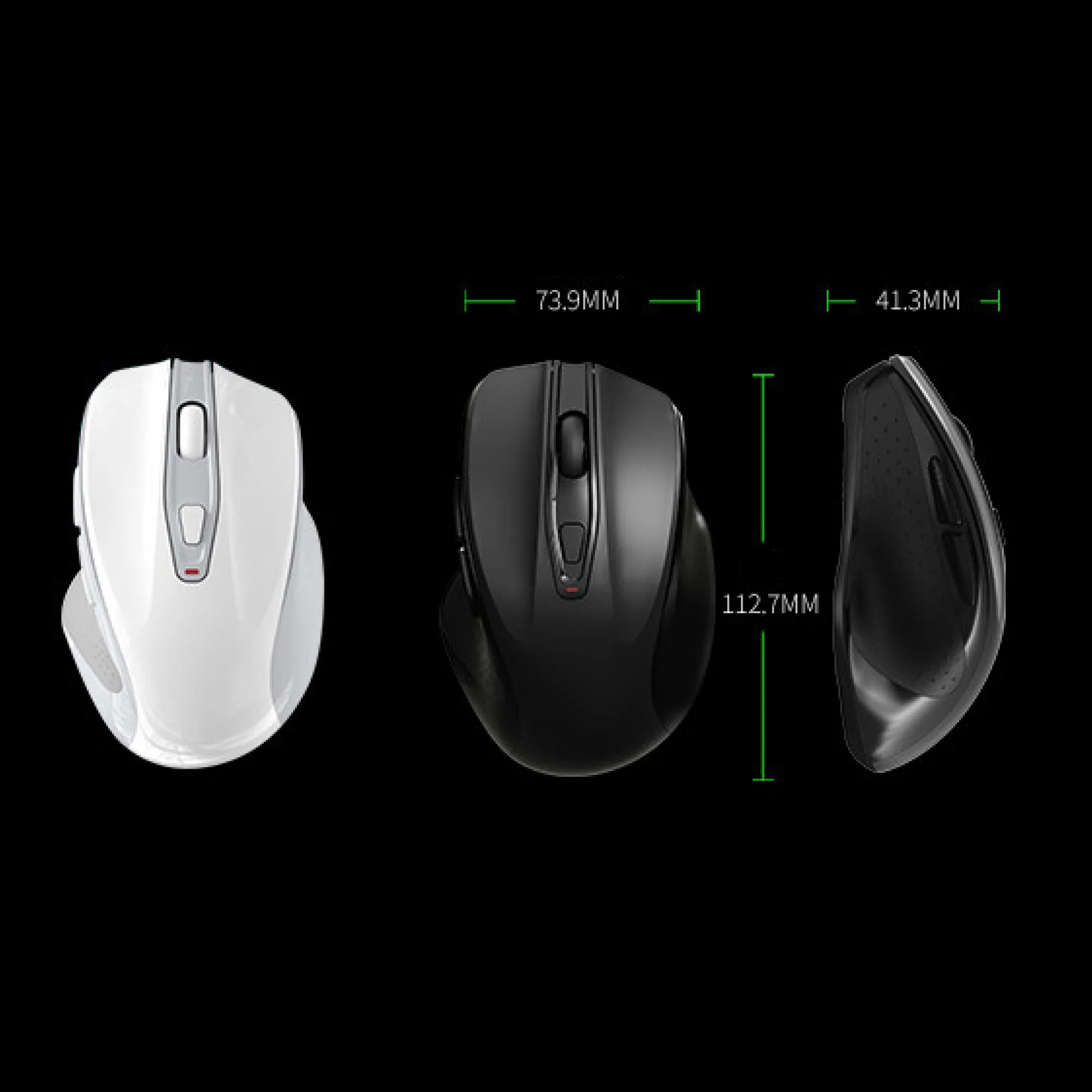 Wireless Mouse with 2.4GHz/Bluetooth, 800-2400 DPI, 6 Buttons thumbnail 6