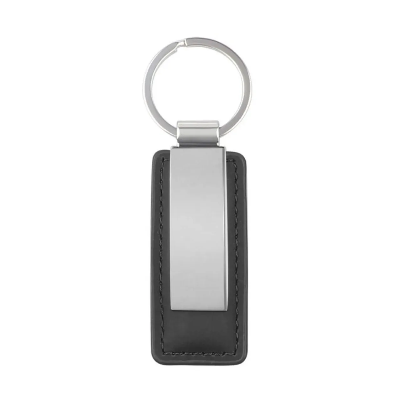 Leather Keychain with Metal Key Ring