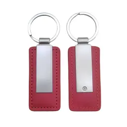 Leather Keychain with Metal Key Ring thumbnail 4