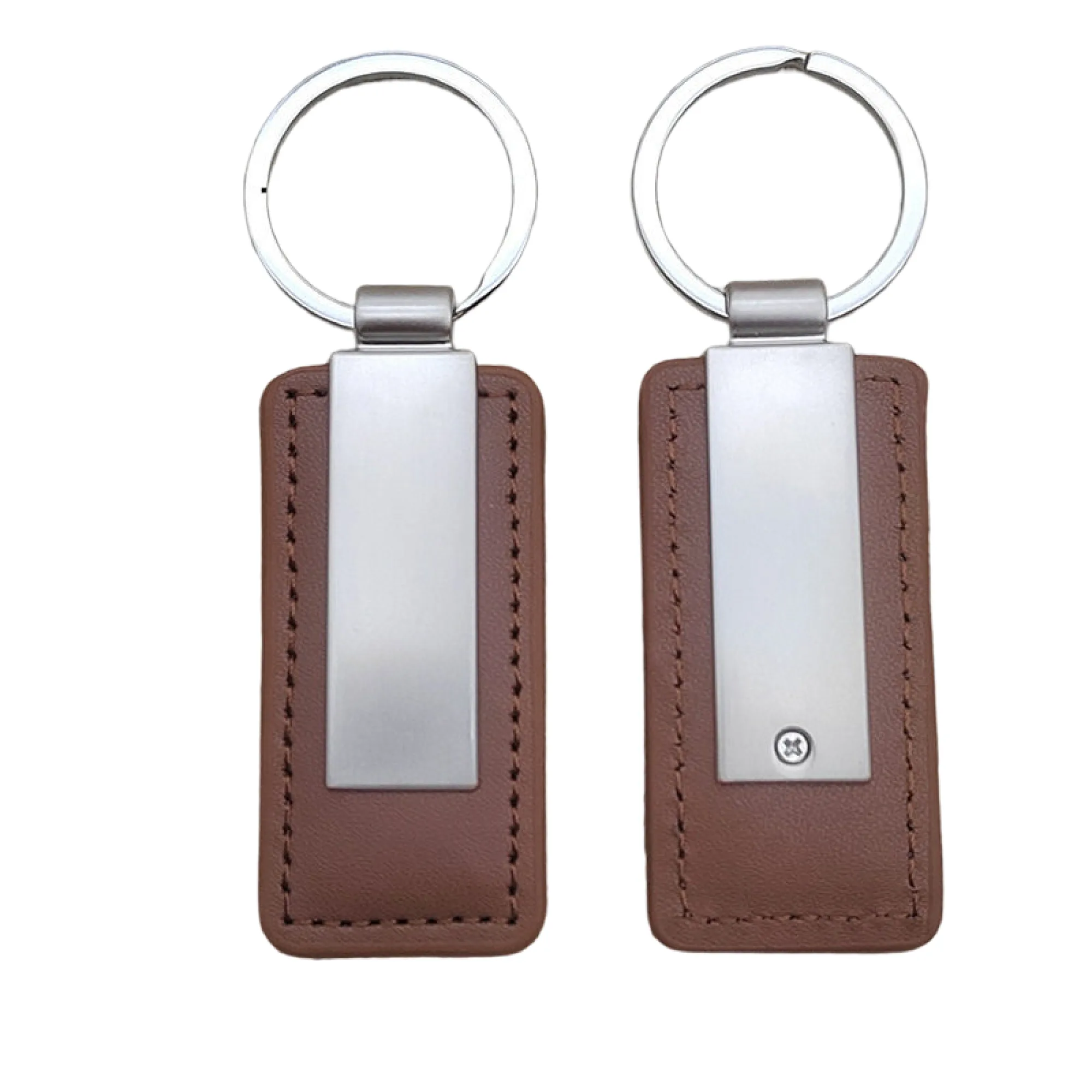 Leather Keychain with Metal Key Ring thumbnail 8