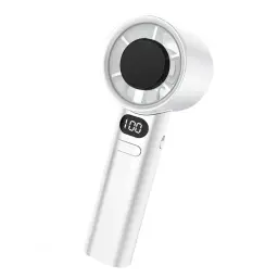 Handheld Bladeless Turbine USB Rechargeable Fan with Digital Display and 120-Level Speed Adjustment thumbnail 7
