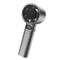 Handheld Bladeless Turbine USB Rechargeable Fan with Digital Display and 120-Level Speed Adjustment thumbnail 6