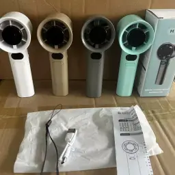 Handheld Bladeless Turbine USB Rechargeable Fan with Digital Display and 120-Level Speed Adjustment thumbnail 4