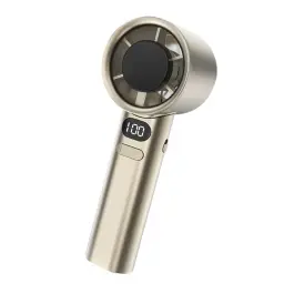 Handheld Bladeless Turbine USB Rechargeable Fan with Digital Display and 120-Level Speed Adjustment thumbnail 8