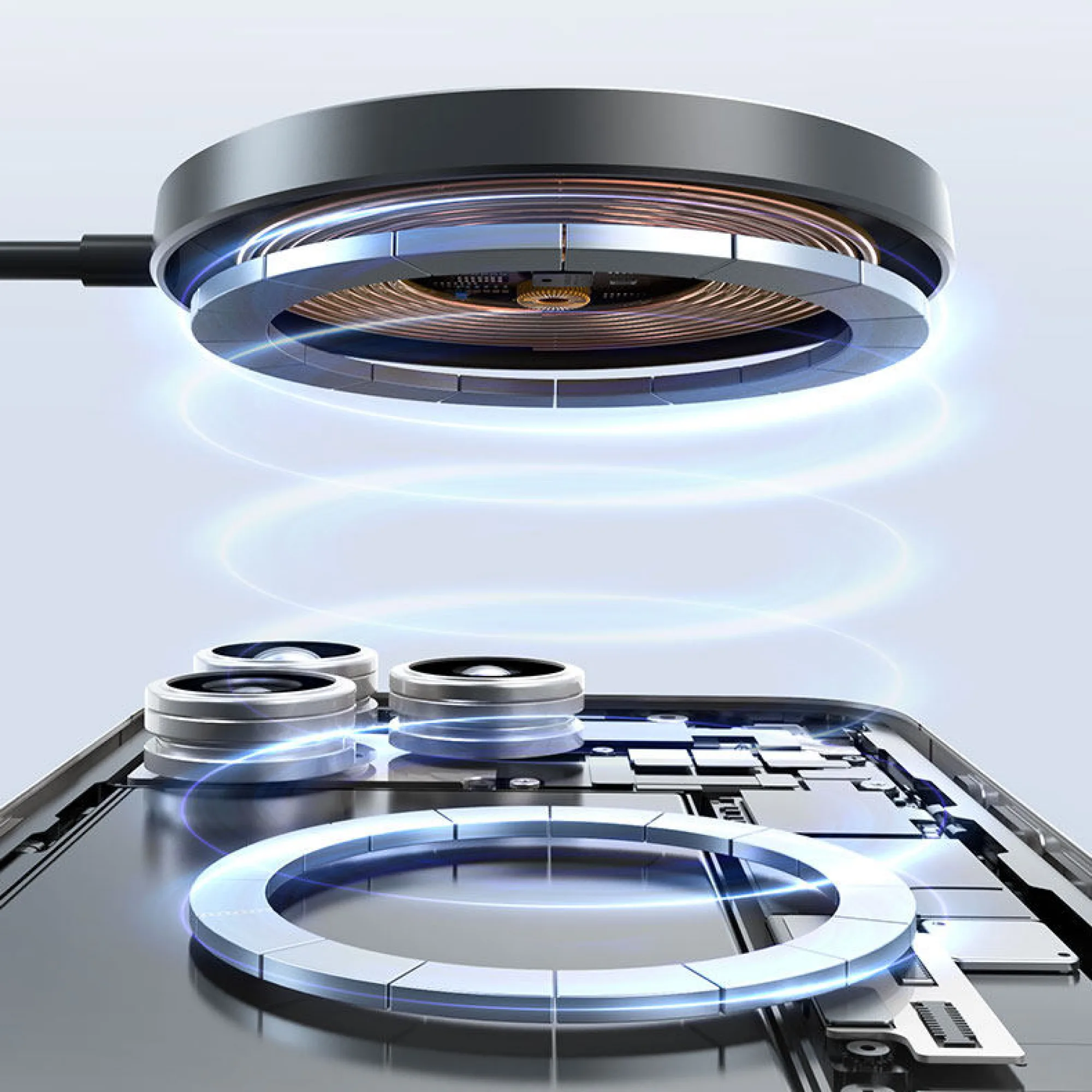 Pisen Magnetic Wireless Charger with Integrated Cable thumbnail 4