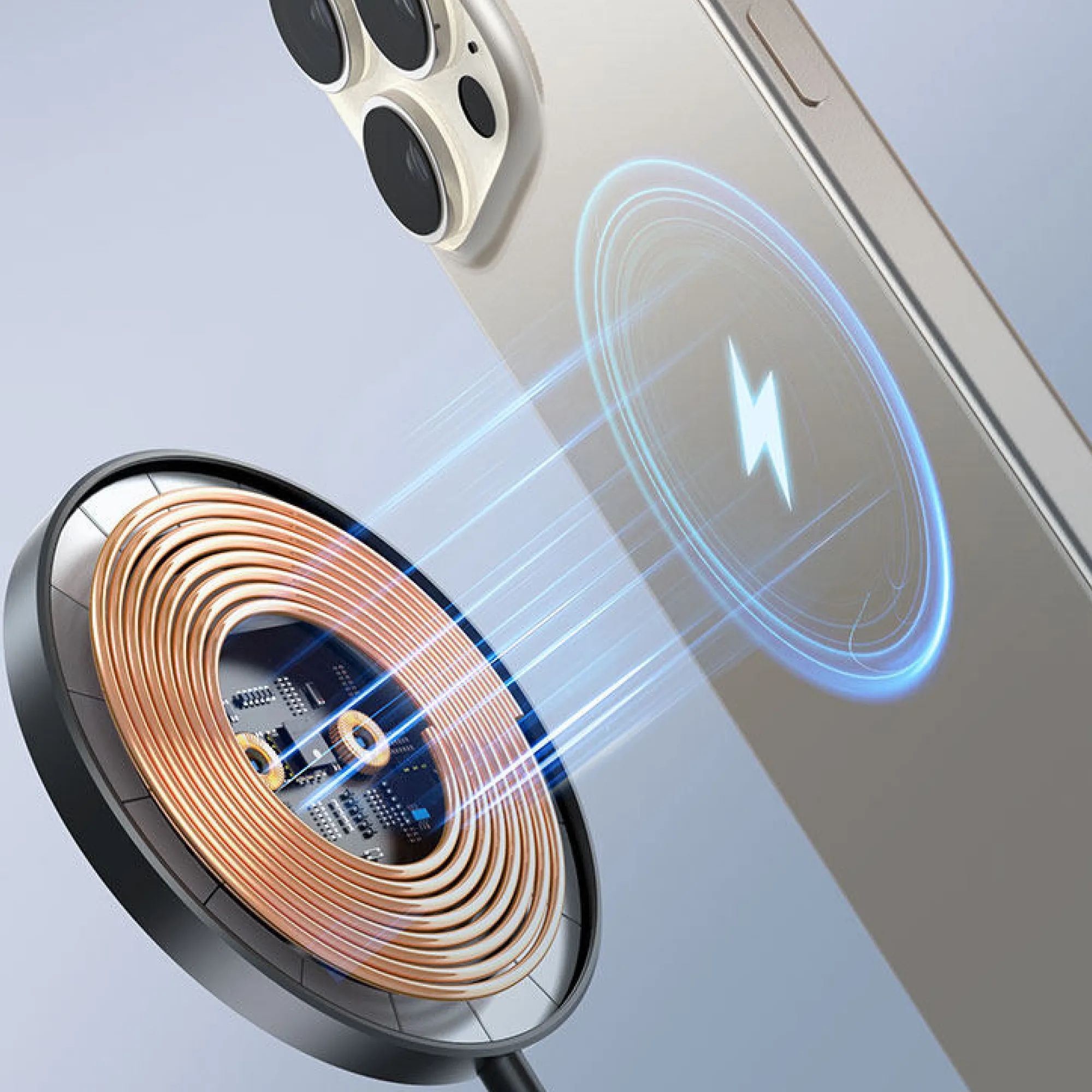 Pisen Magnetic Wireless Charger with Integrated Cable thumbnail 5