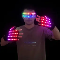 LED Light-Up Performance Gloves and Half-Arc Glasses thumbnail 2