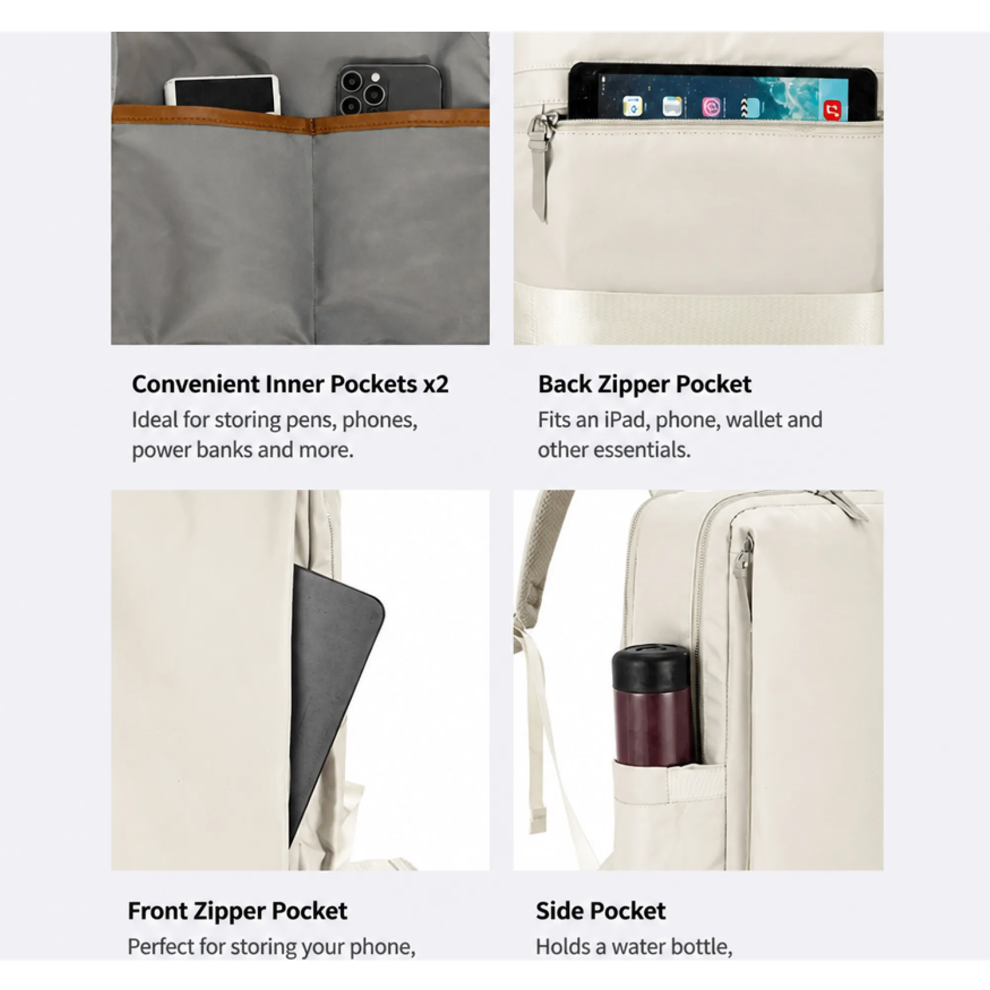 Canvas Laptop Backpack with Multiple Compartments thumbnail 6