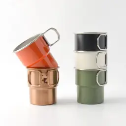 304 Stainless Steel Folding Cup with Handle thumbnail 2