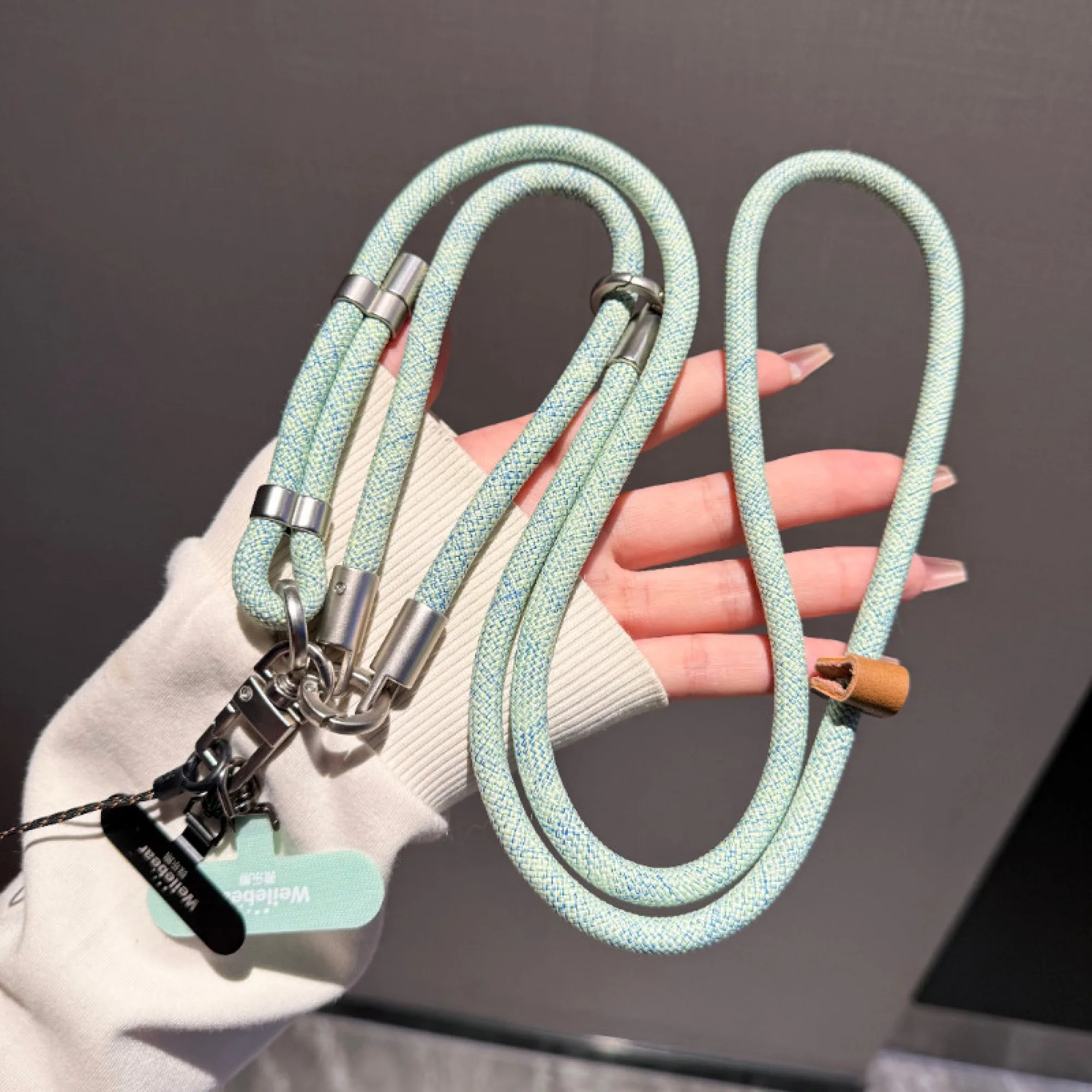 Adjustable Three-Way Phone Lanyard with Detachable Clips