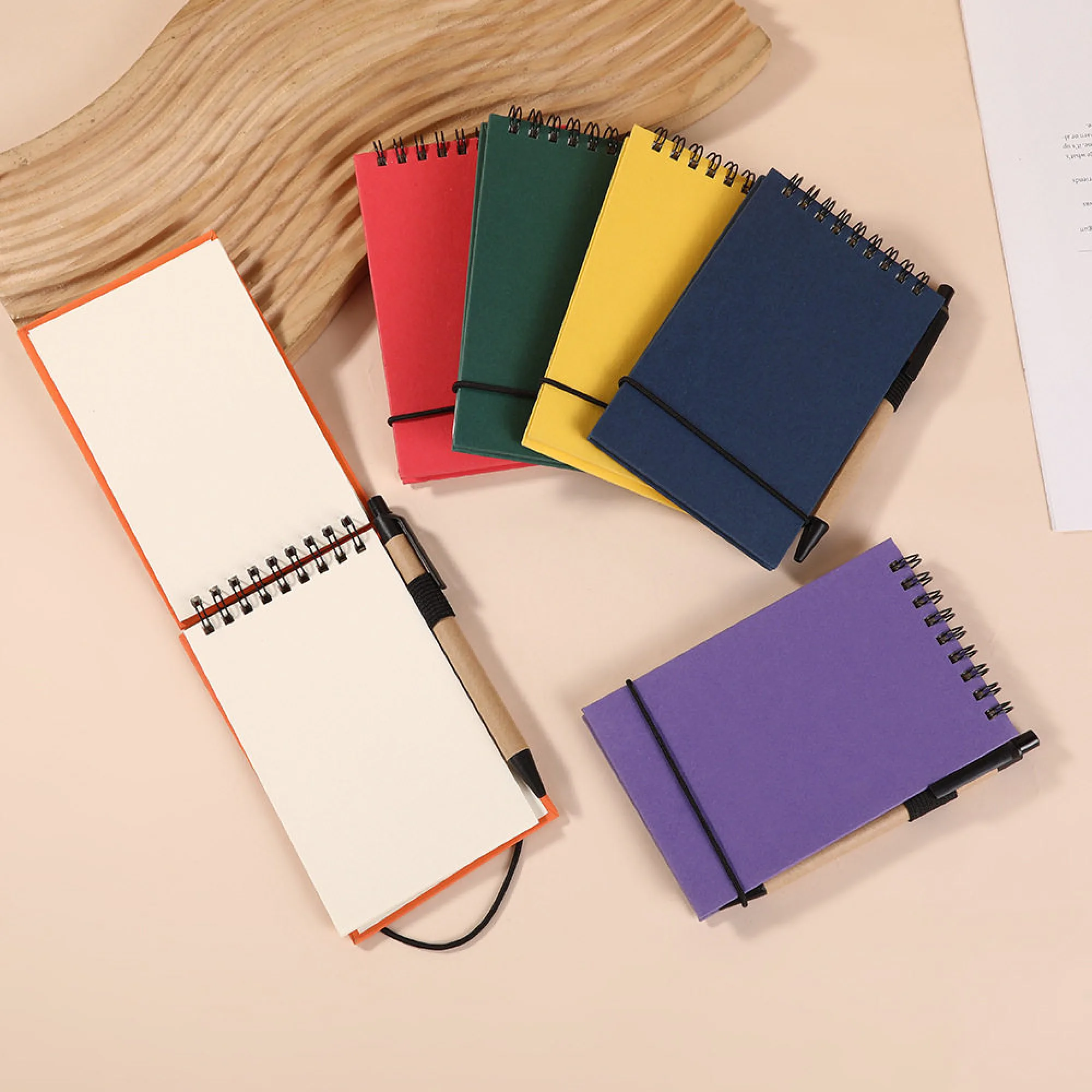 Solid Color Mini Spiral Notebook with 50 Blank Pages