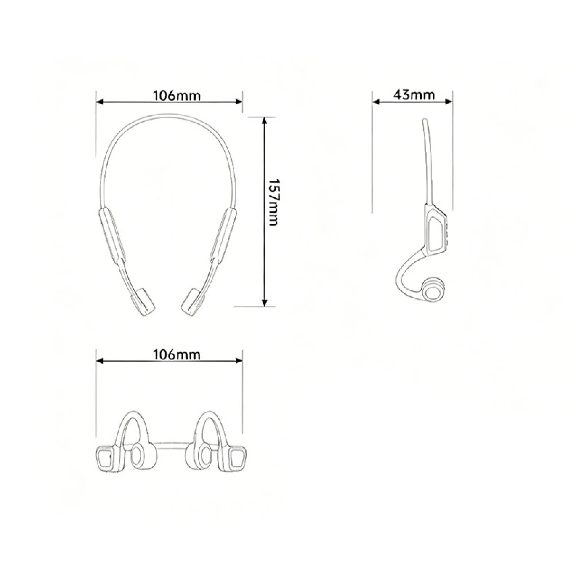 Bone Conduction Bluetooth Earphones X8 thumbnail 7
